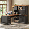 SEDETA Farmhouse Desk with Drawers for Home Office