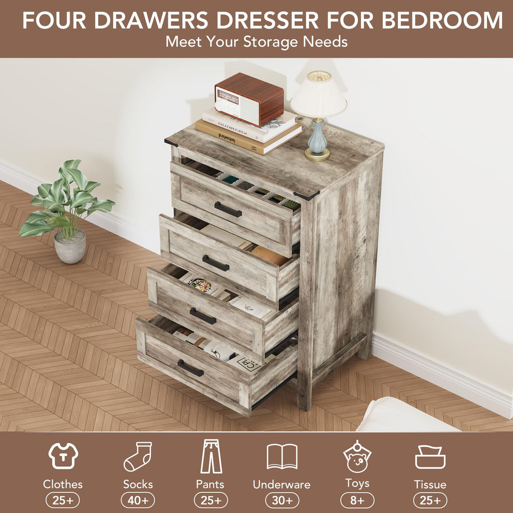 EazeHome Wooden Dresser for Bedroom