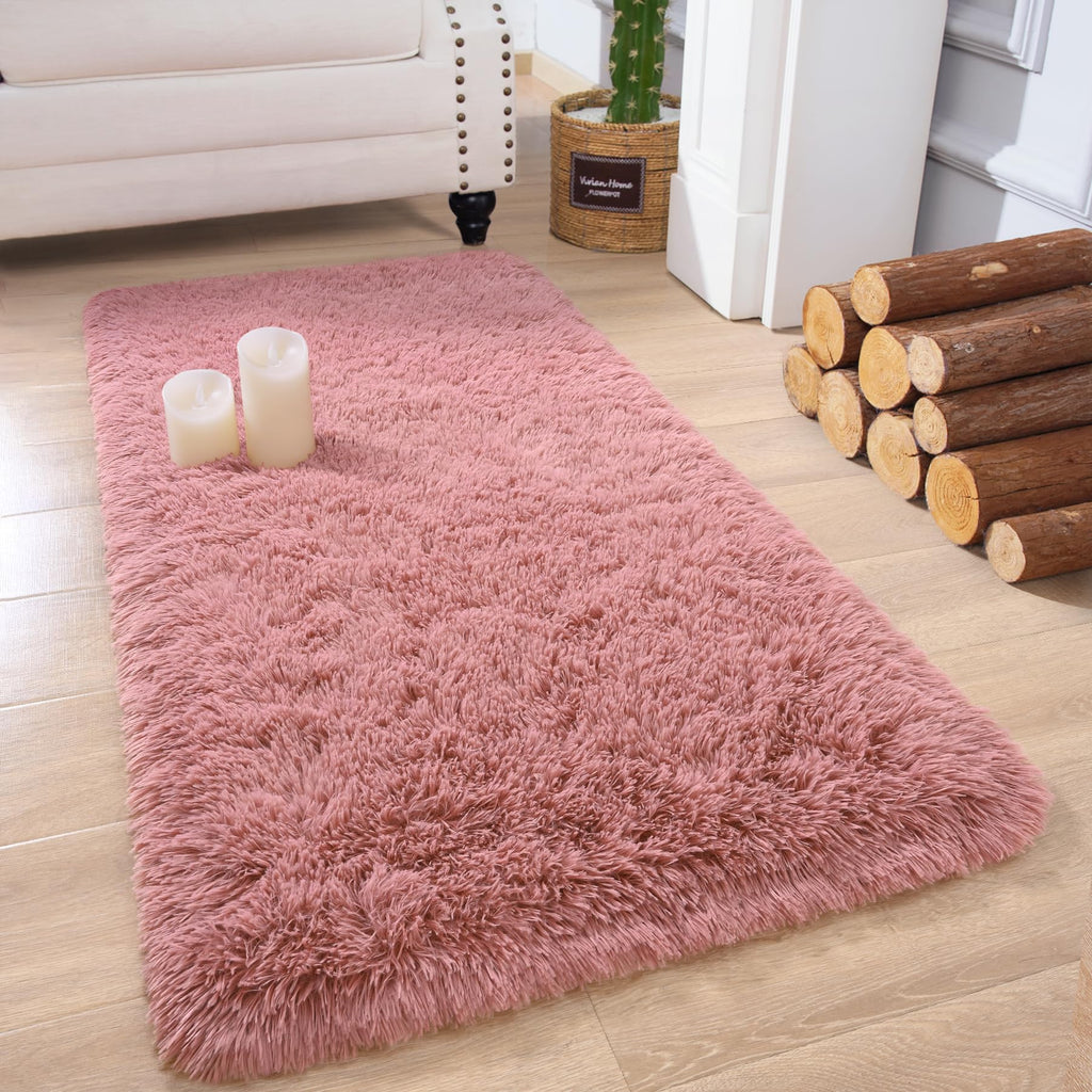 Chicrug Soft Runner Rug for Bedroom Living Room Plush Fluffy Rug 2x10