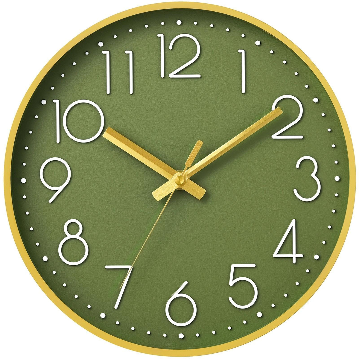 DAXSMY Wall Clock Silent Non-Ticking Modern 3D Wall Clocks Battery Operated - Decorative Clock for Kitchen, Home Office, Bathroom, Bedroom