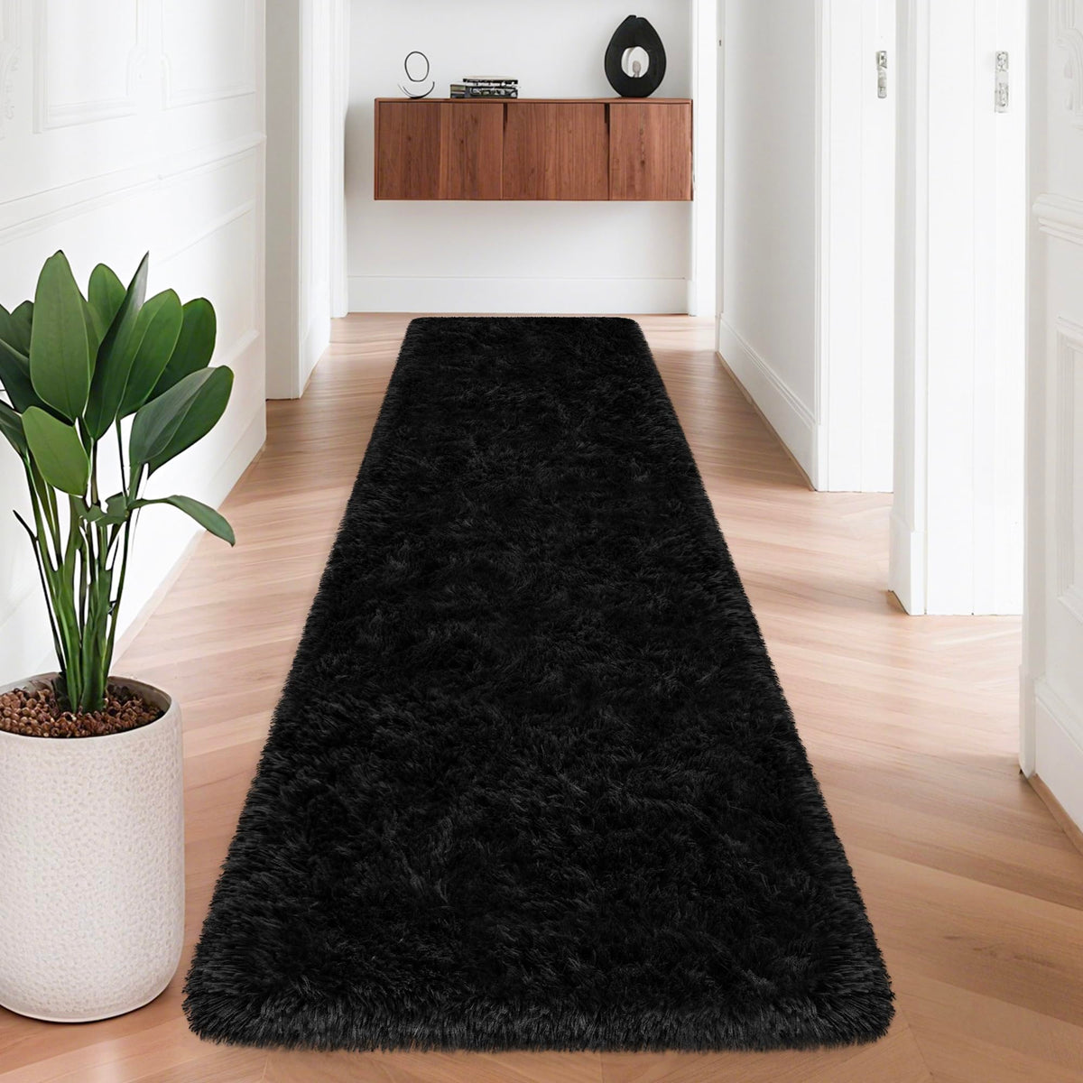 JiaoBaba Rainbow Tie-Dye Fluffy Area Rug for Kids