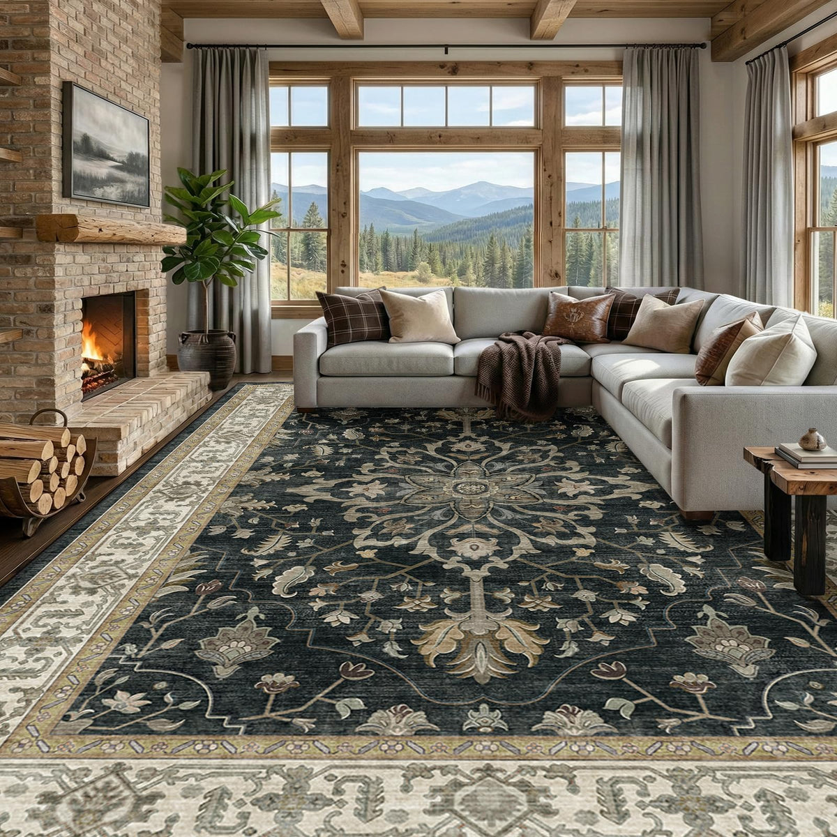 RELEANY Washable Area Rug