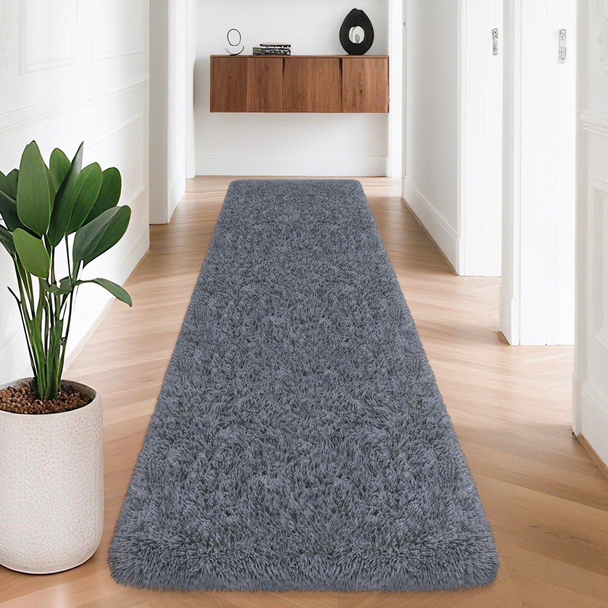 JiaoBaba Rainbow Tie-Dye Fluffy Area Rug for Kids