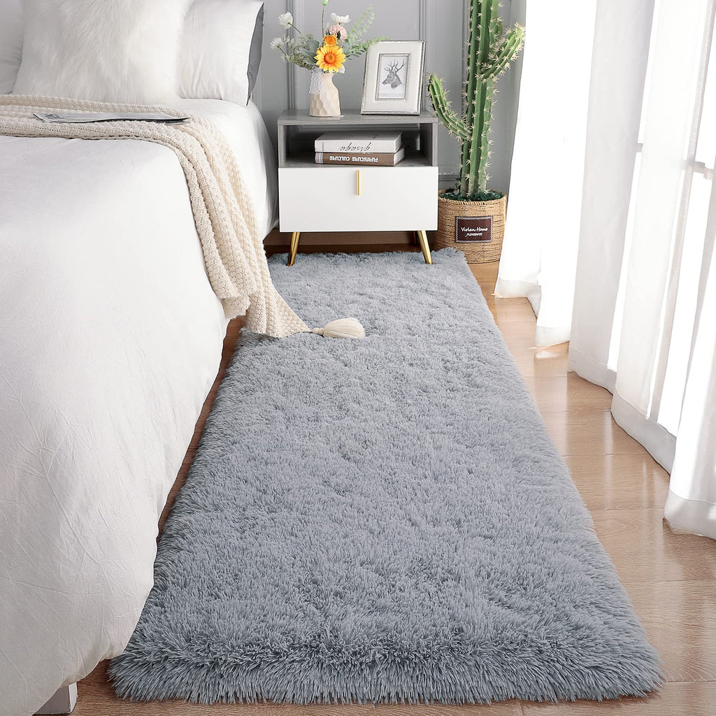 Chicrug Soft Runner Rug for Bedroom Living Room Plush Fluffy Rug 2x10