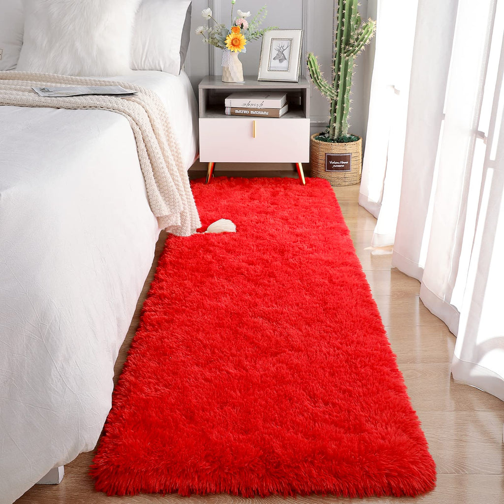 Chicrug Soft Runner Rug for Bedroom Living Room Plush Fluffy Rug 2x10