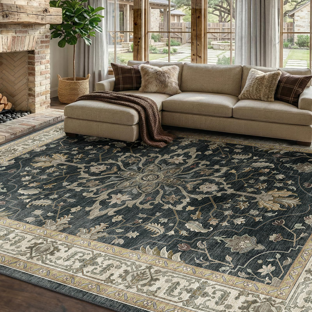 RELEANY Washable Area Rug