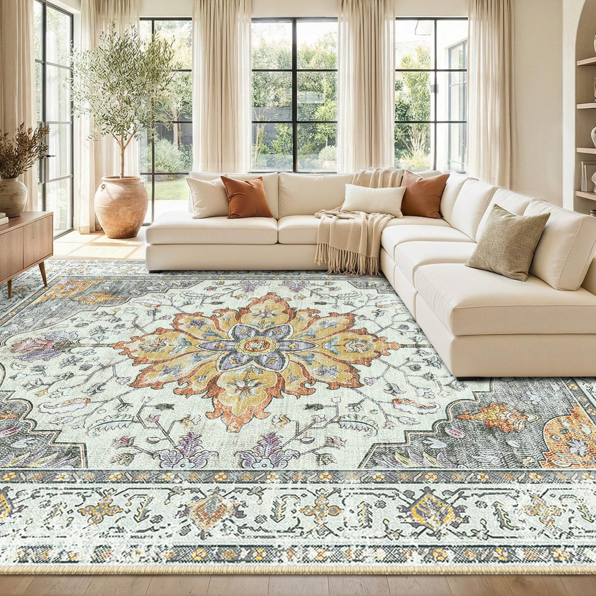 RELEANY Washable Area Rug