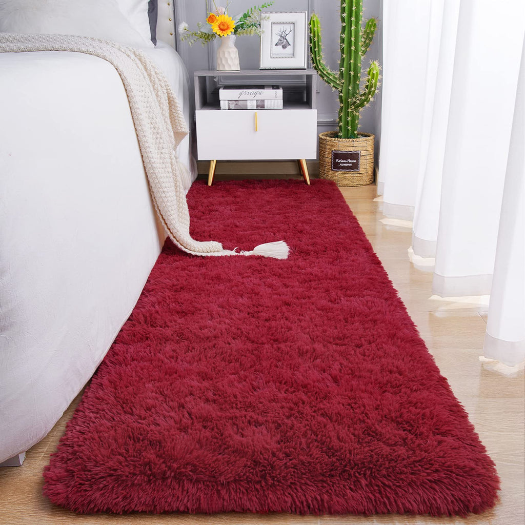 Chicrug Soft Runner Rug for Bedroom Living Room Plush Fluffy Rug 2x10