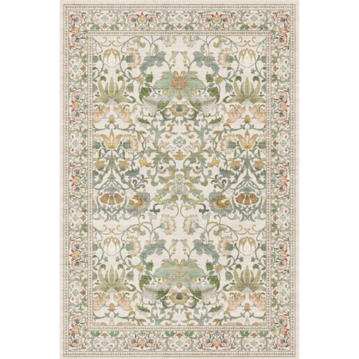 Vintage Washable Non-Slip Hallway Runner Rug, 2' x 7'