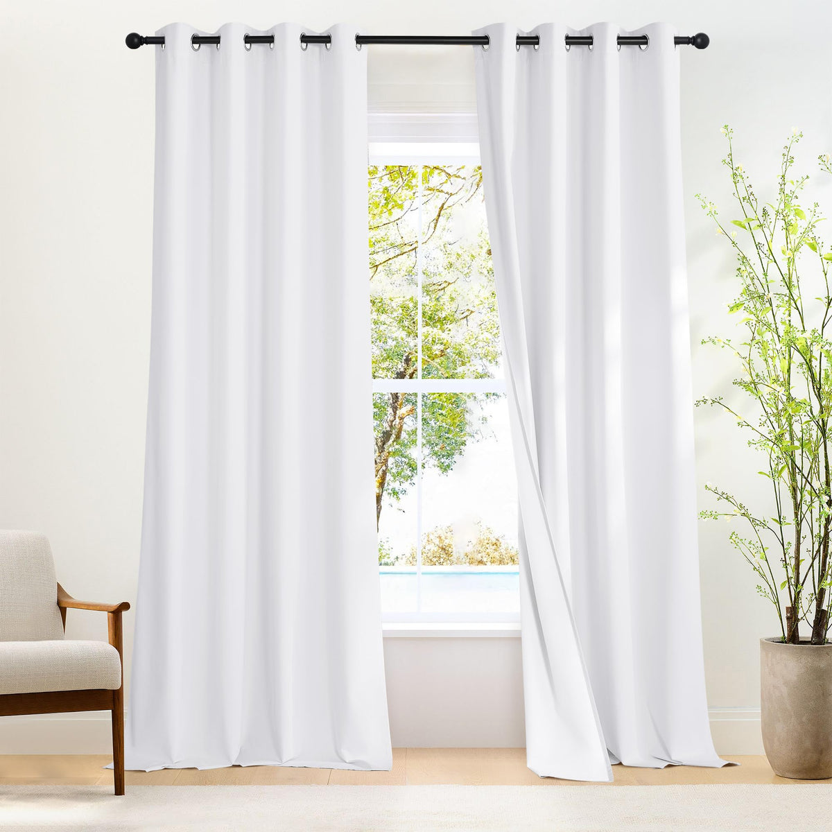 NICETOWN Grommet Blackout Room Darkening Curtains