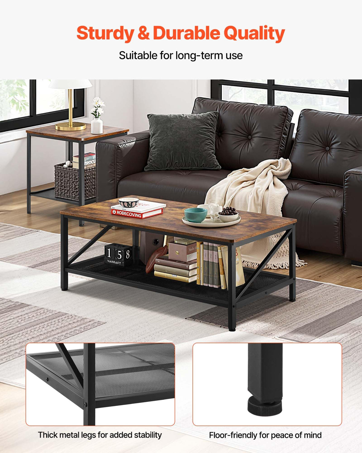 VEVOR 3 Pieces Living Room Table Sets