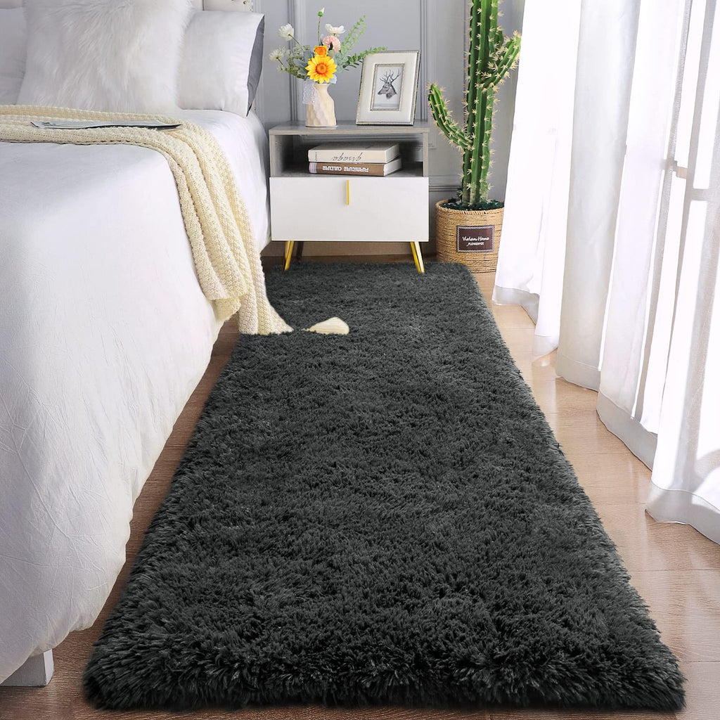 Chicrug Soft Runner Rug for Bedroom Living Room Plush Fluffy Rug 2x10