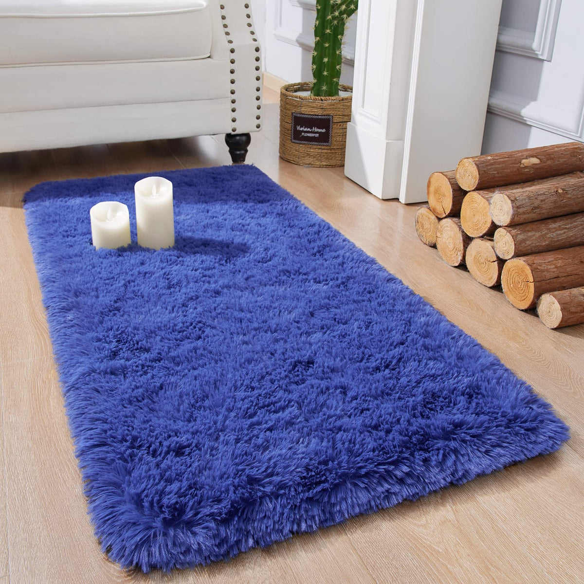 Chicrug Soft Runner Rug for Bedroom Living Room Plush Fluffy Rug 2x10