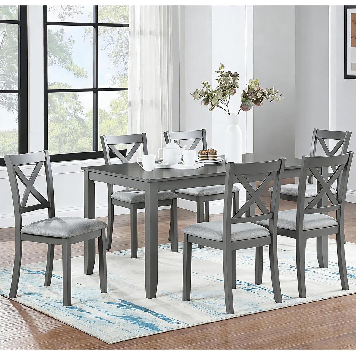 Harper & Bright Designs Wood Dining Table Set, Kitchen Furniture Set with with Table and Chairs