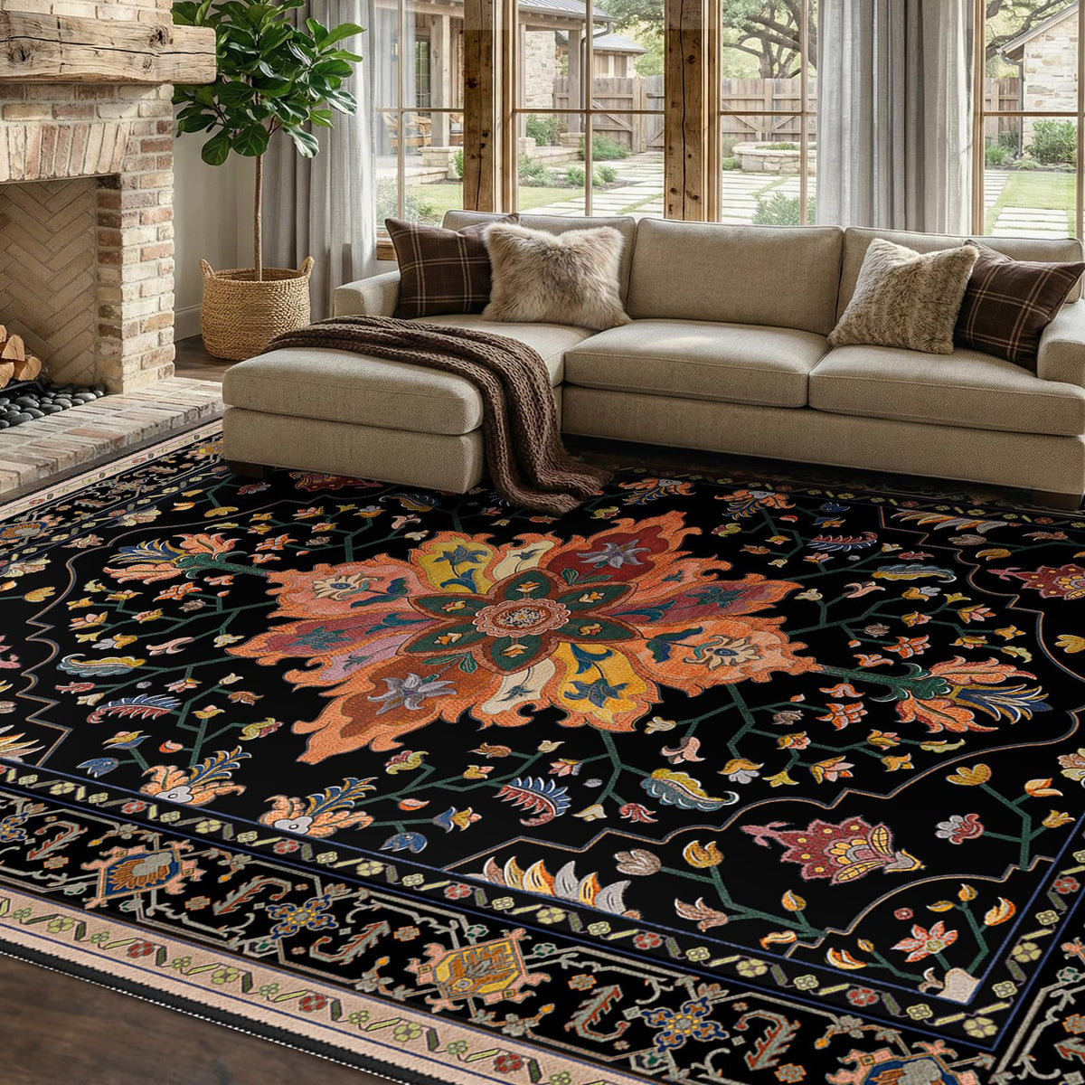RELEANY Washable Area Rug