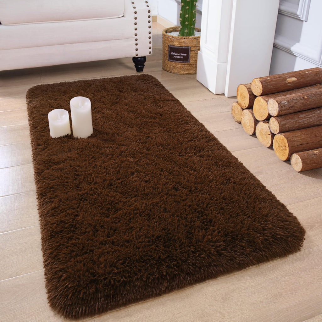 Chicrug Soft Runner Rug for Bedroom Living Room Plush Fluffy Rug 2x10