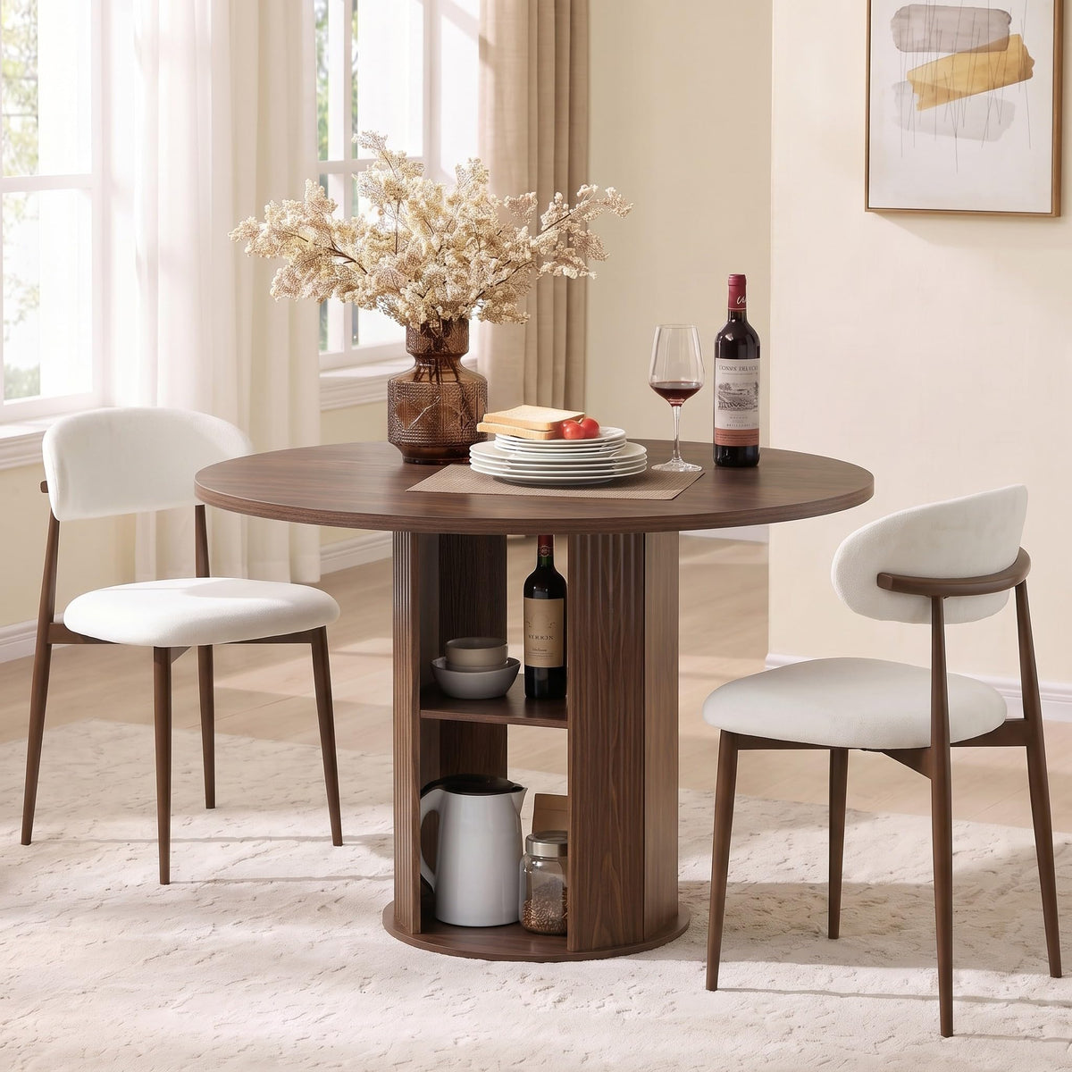 Andehomy Round Dining Table-W1162