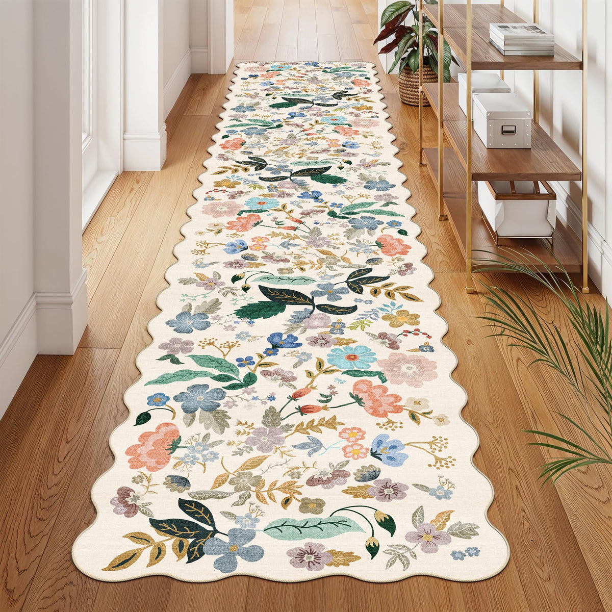 Vintage Washable Non-Slip Hallway Runner Rug, 2' x 7'