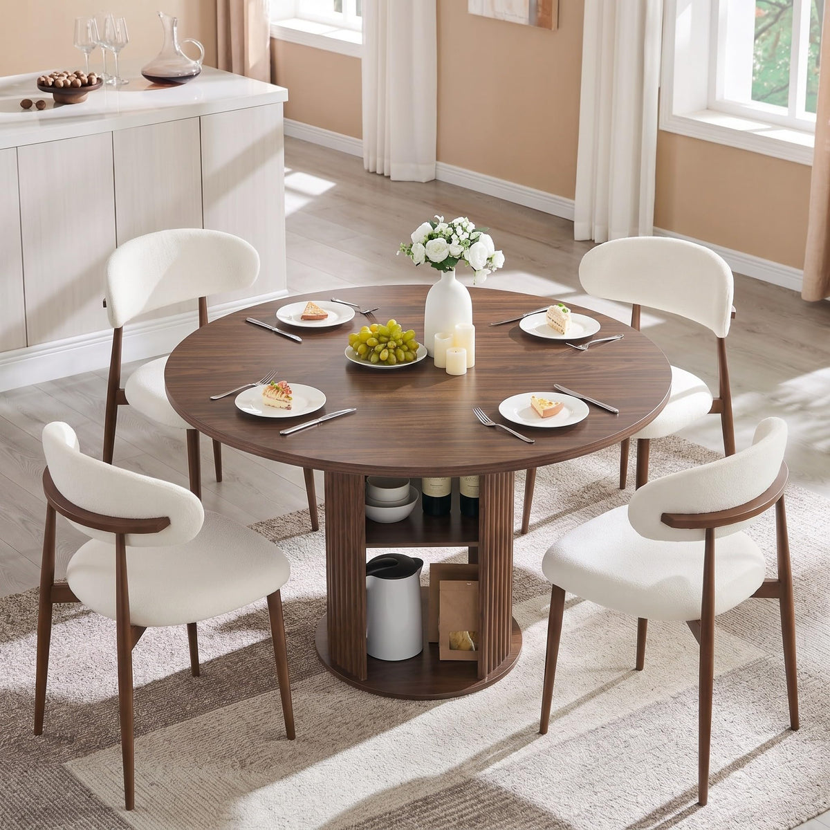 Andehomy Round Dining Table-W1162