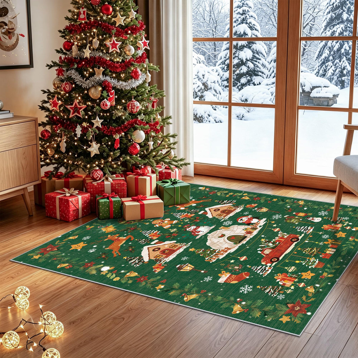 Vintage Washable Non-Slip Hallway Runner Rug, 2' x 7'