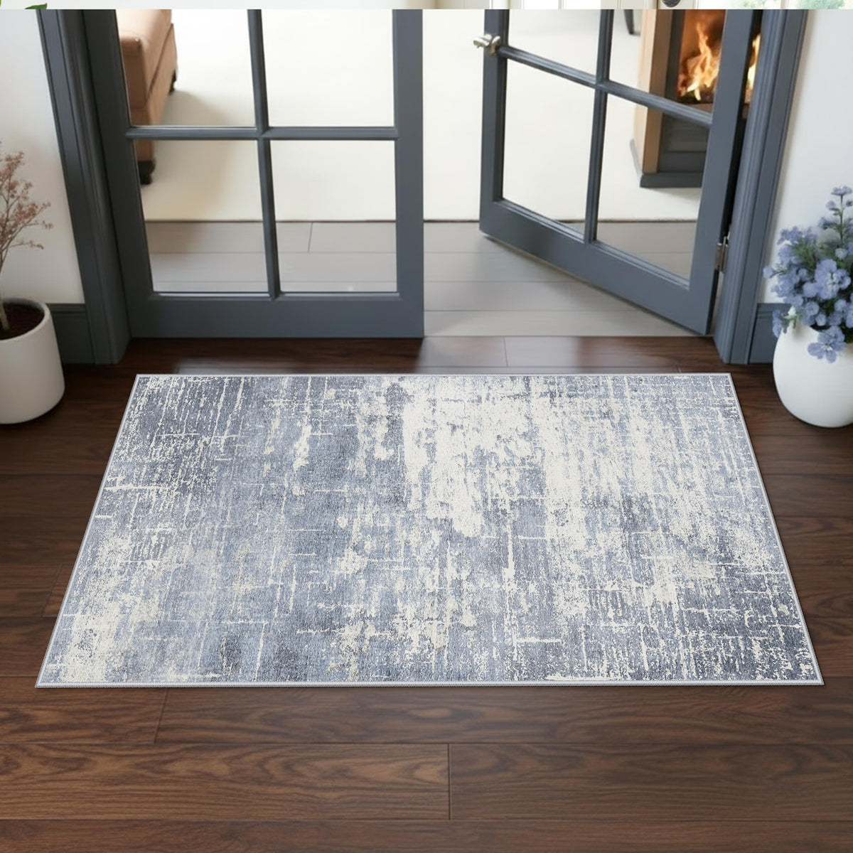 Vintage Washable Non-Slip Hallway Runner Rug, 2' x 7'