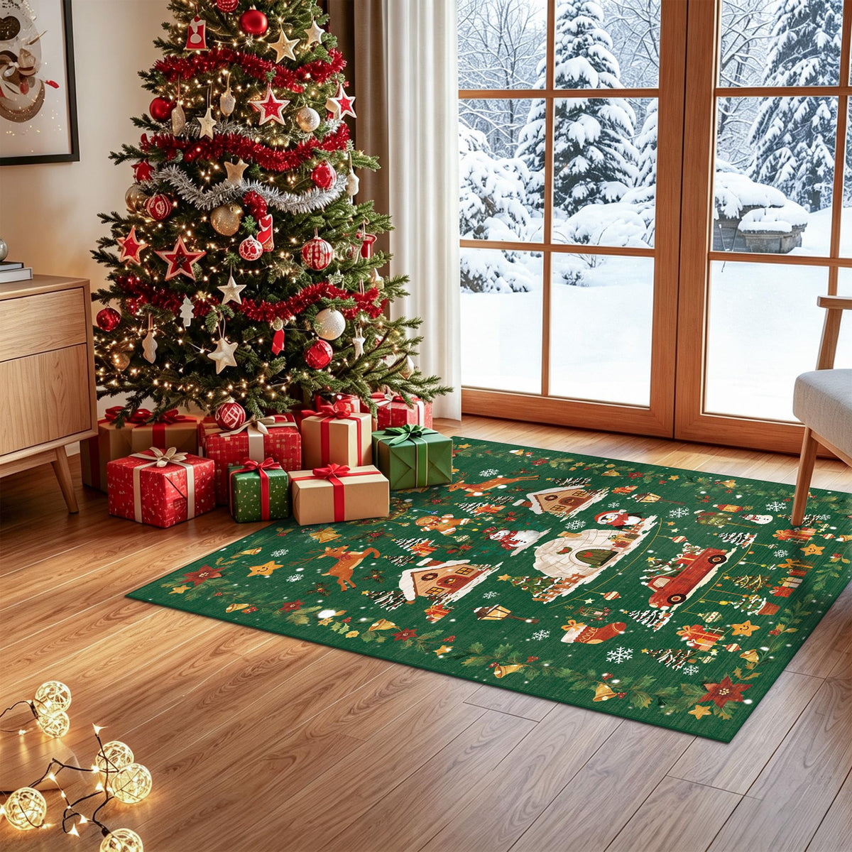 Vintage Washable Non-Slip Hallway Runner Rug, 2' x 7'