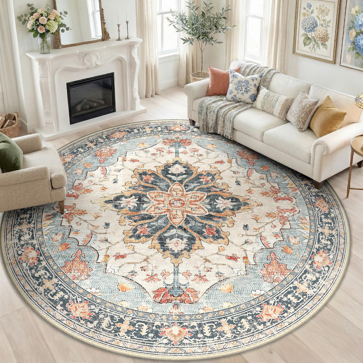 RELEANY Washable Area Rug