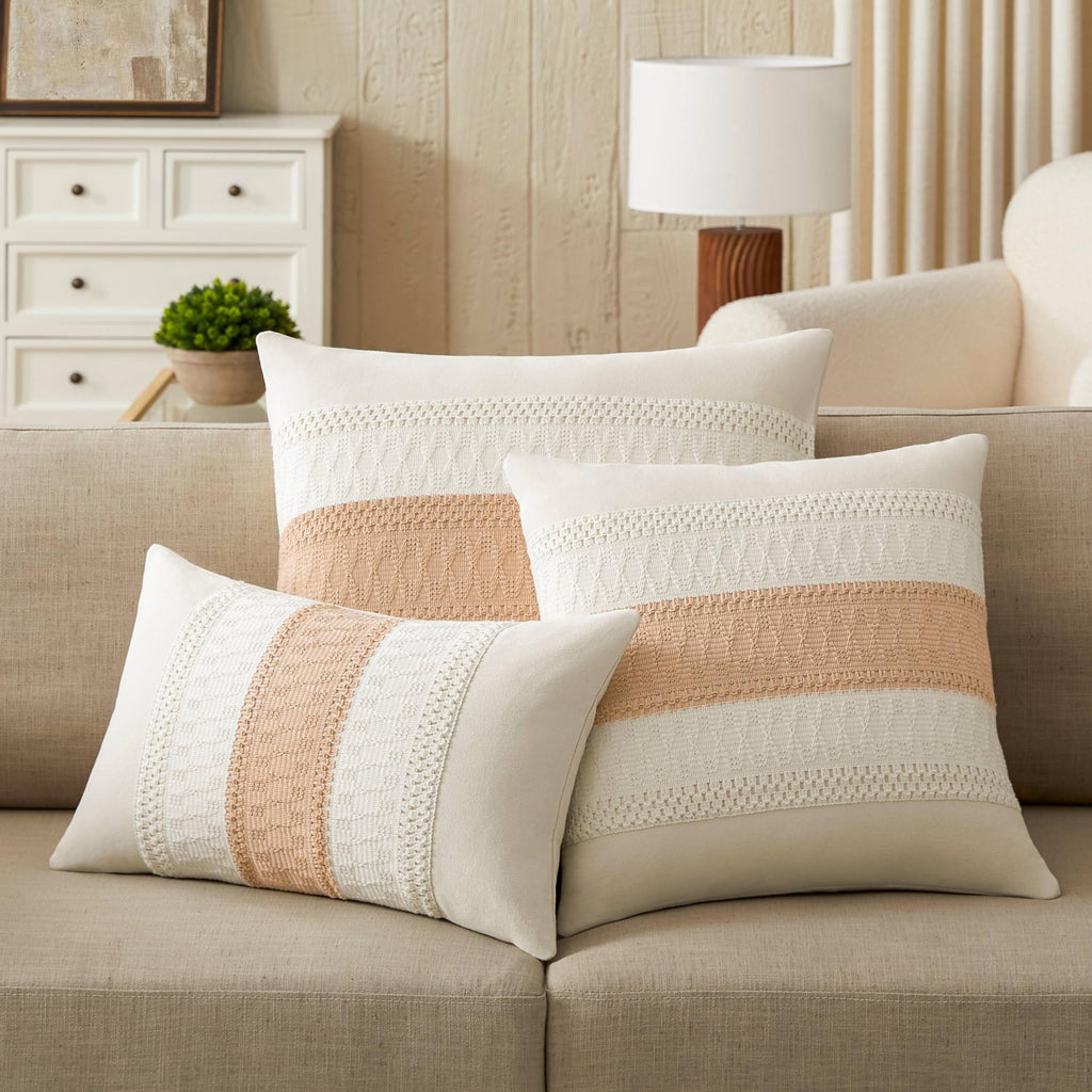 ZeeMart Contrast Throw Pillow Covers, 2-Pack Set