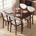 HOMCOM 5-Piece Dining Table Set for 4 Mid Century Modern