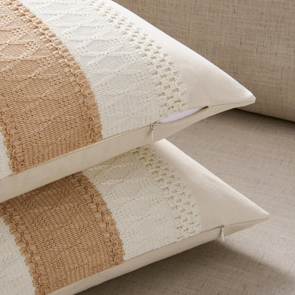 ZeeMart Contrast Throw Pillow Covers, 2-Pack Set