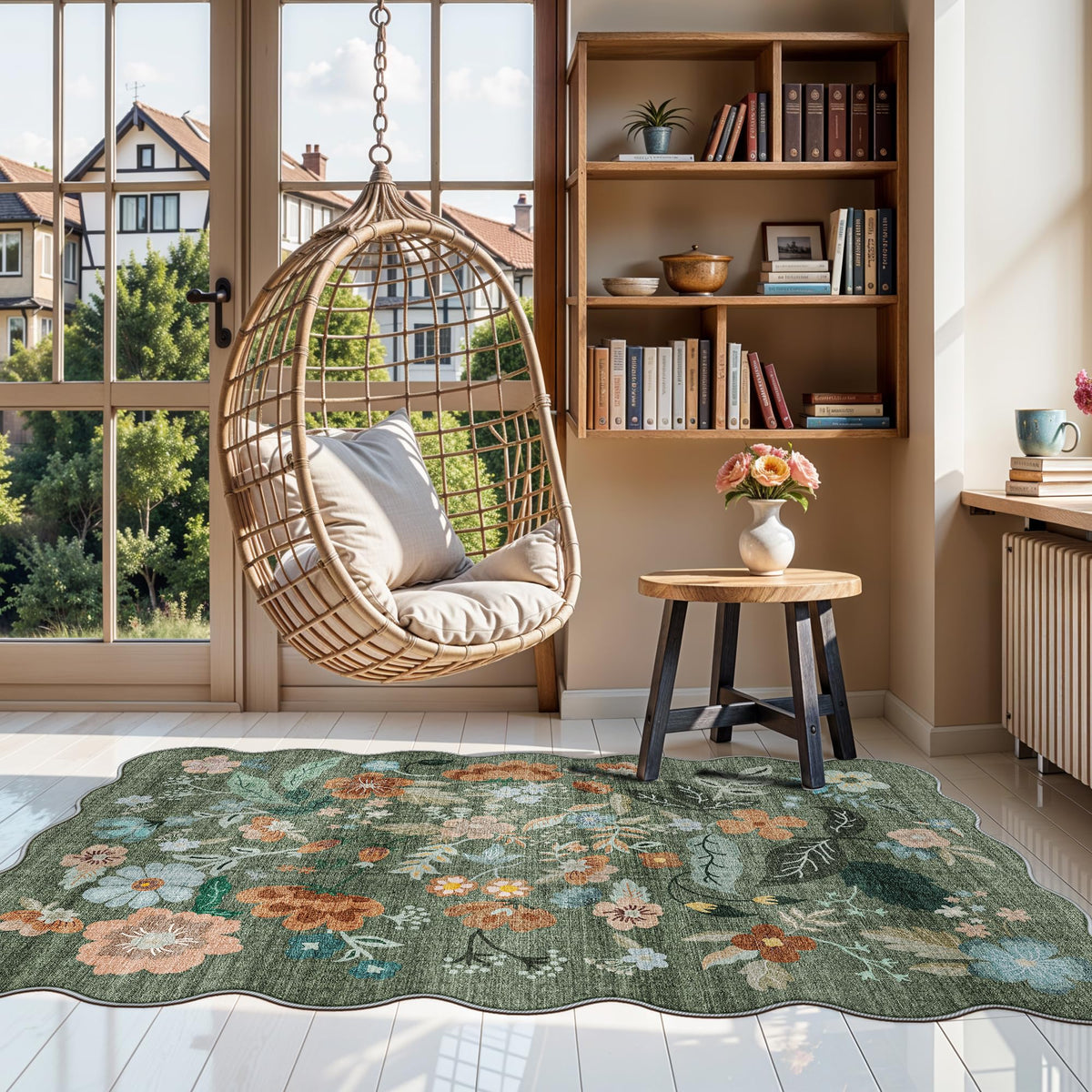 Vintage Washable Non-Slip Hallway Runner Rug, 2' x 7'
