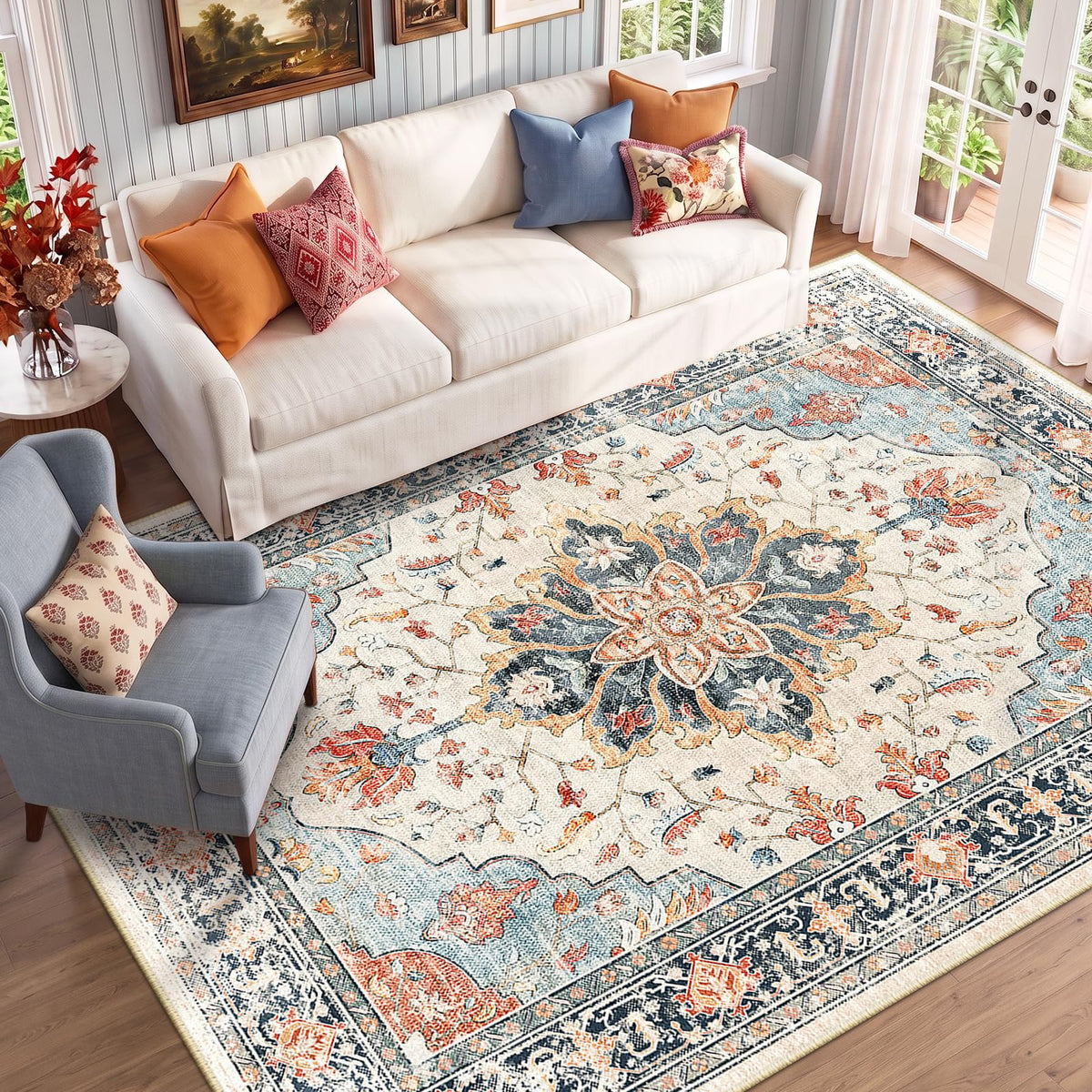 RELEANY Washable Area Rug