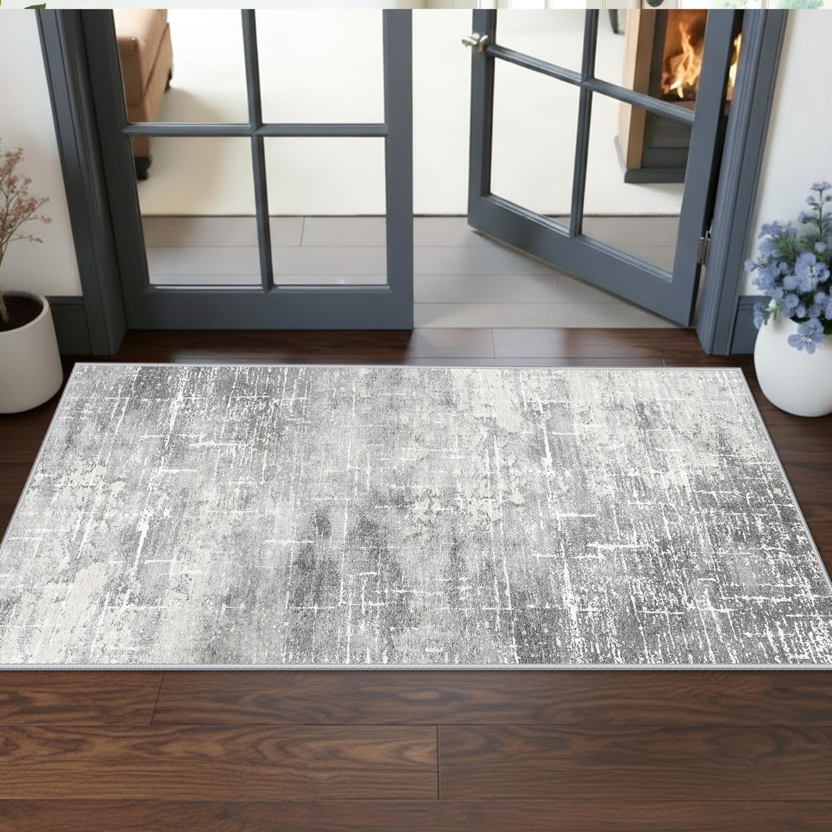 Vintage Washable Non-Slip Hallway Runner Rug, 2' x 7'