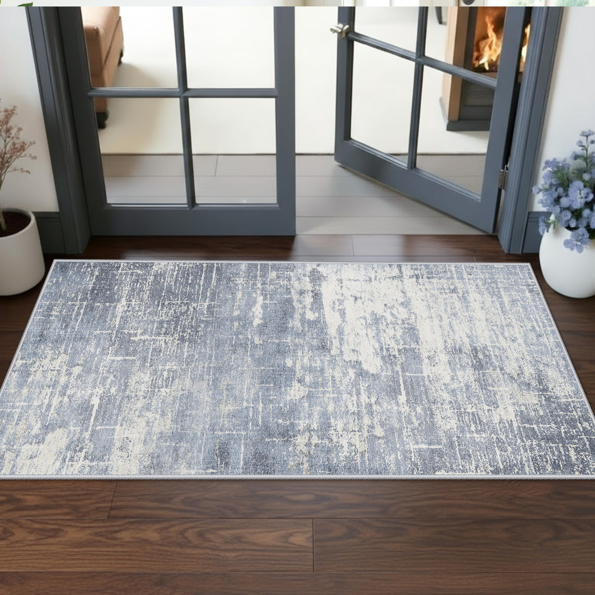 Vintage Washable Non-Slip Hallway Runner Rug, 2' x 7'