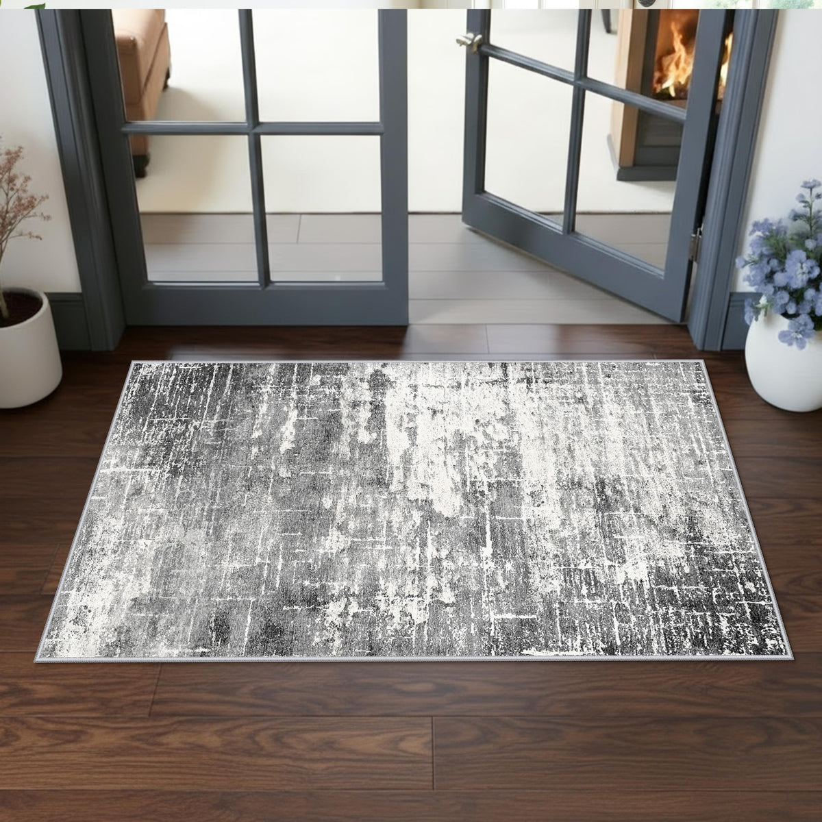 Vintage Washable Non-Slip Hallway Runner Rug, 2' x 7'