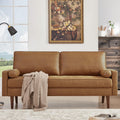 HIFIT 58-Inch Mid-Century Faux Leather Loveseat Sofa