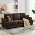 Korser 89" Couches for Living Room with Deep Seats, 3 Seater Sofa Couch, Mid Century Modern Chenille Sofa with Armrests, Upholstered Comfy Sofas for Living Room, Bedroom, Apartment, Office