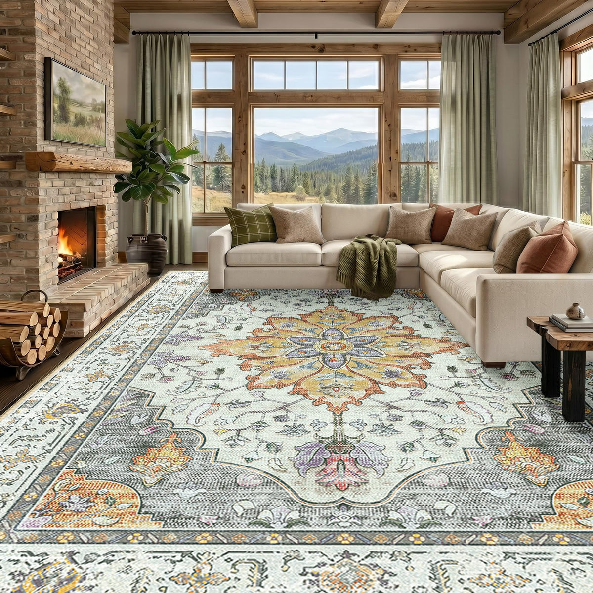 RELEANY Washable Area Rug