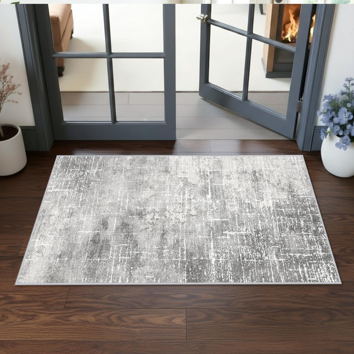 Vintage Washable Non-Slip Hallway Runner Rug, 2' x 7'