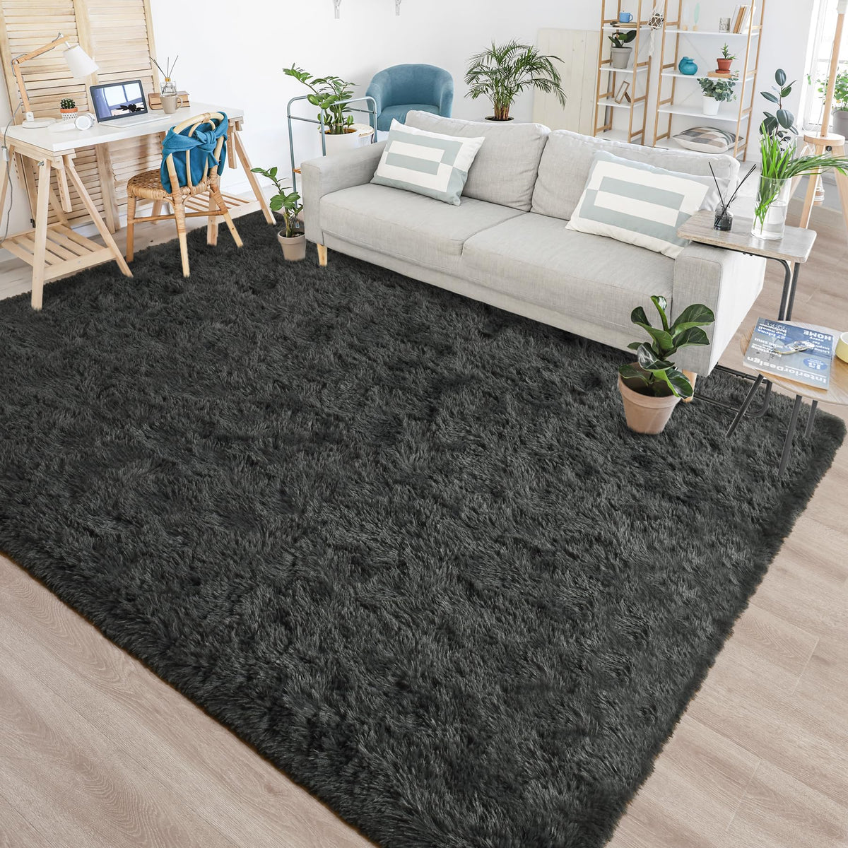 Chicrug Soft Runner Rug for Bedroom Living Room Plush Fluffy Rug 2x10