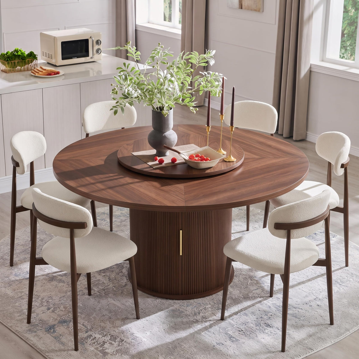 Andehomy Round Dining Table-W1162