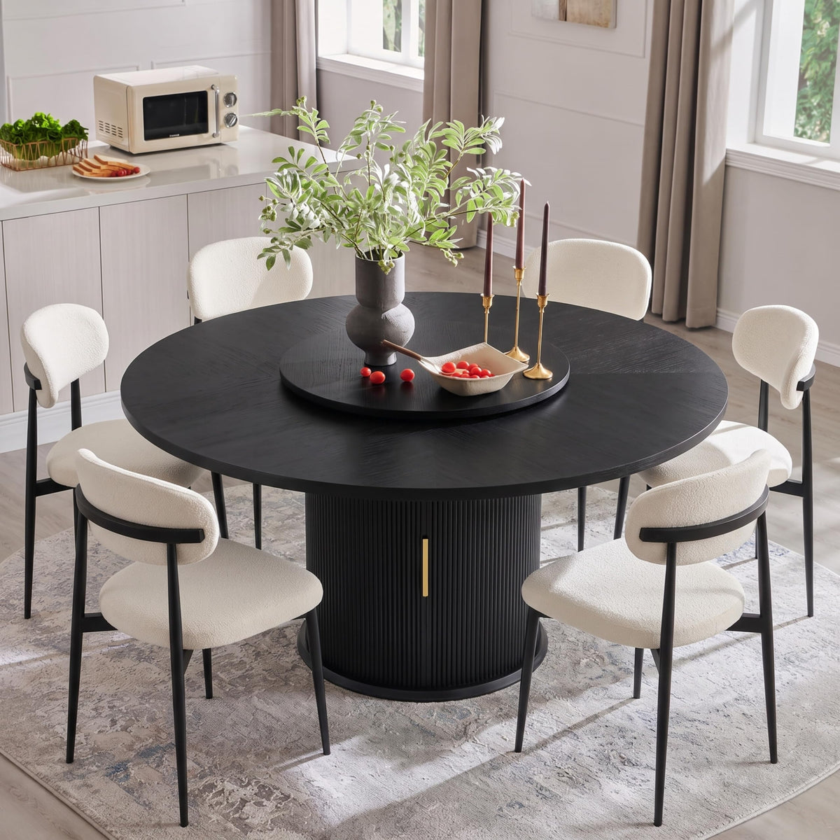 Andehomy Round Dining Table-W1162