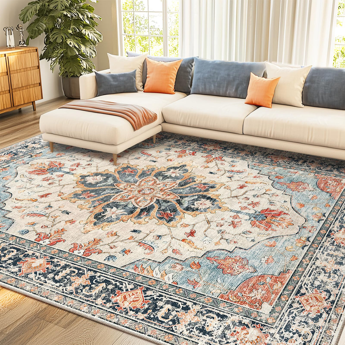 RELEANY Washable Area Rug