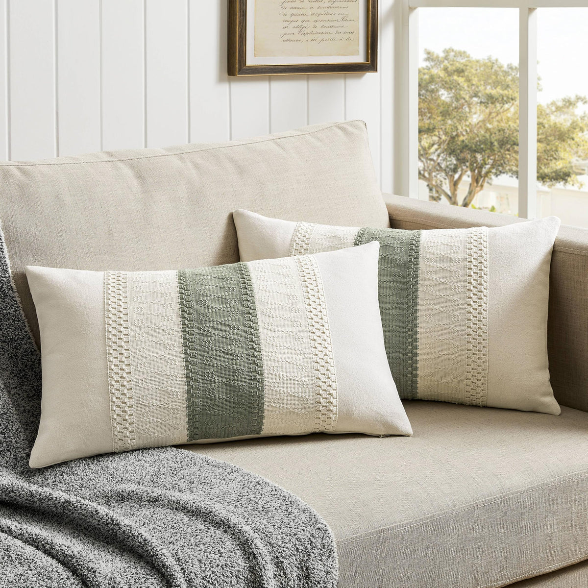 ZeeMart Contrast Throw Pillow Covers, 2-Pack Set