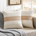 ZeeMart Contrast Throw Pillow Covers, 2-Pack Set